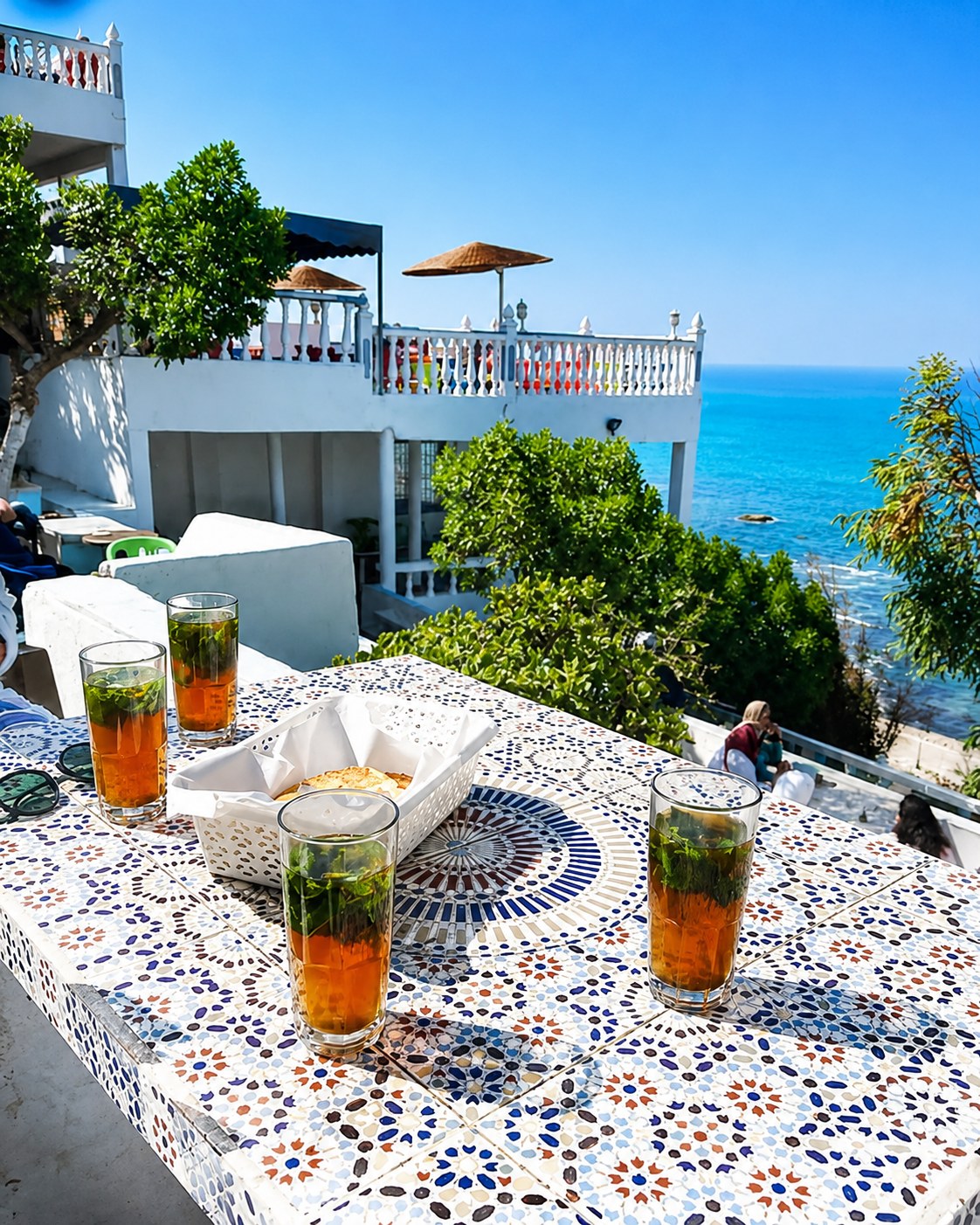 Mint tea at Café Hafa