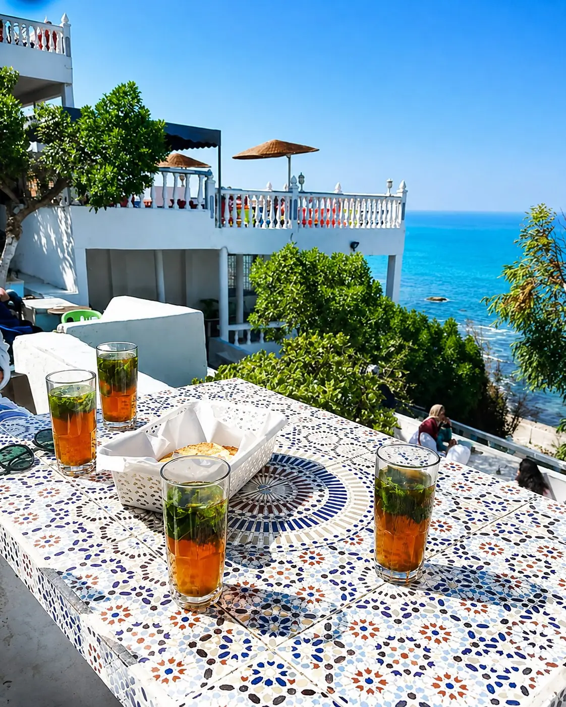 Mint tea at Café Hafa