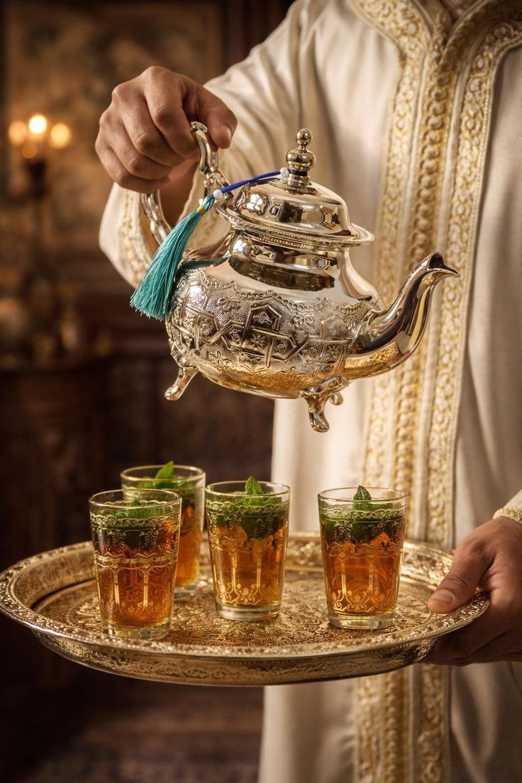 Mint tea ceremony
