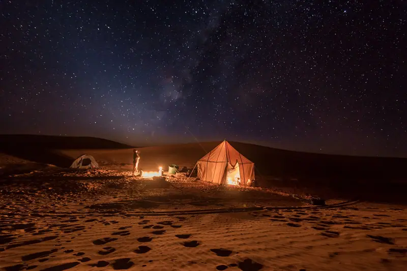 A night under Sahara stars
